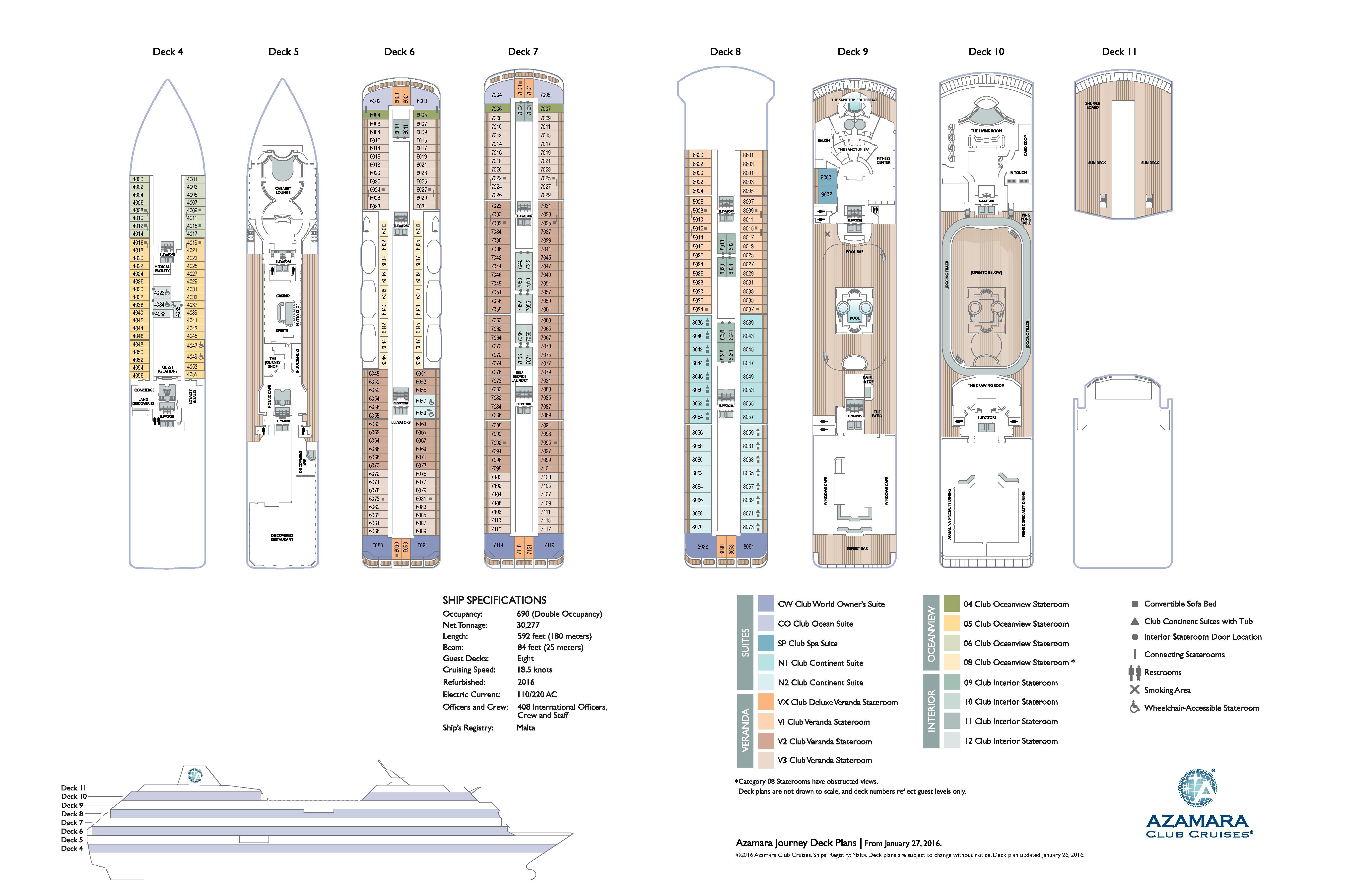 План палуб msc fantasia